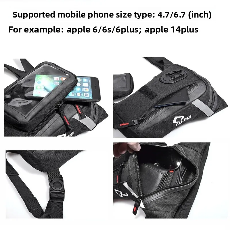 Motorcycle Leg Bag Water Resistant Waist Thigh Pouch Touchscreen Phone Holder Adjustable Riding Drop Bag for Men Women