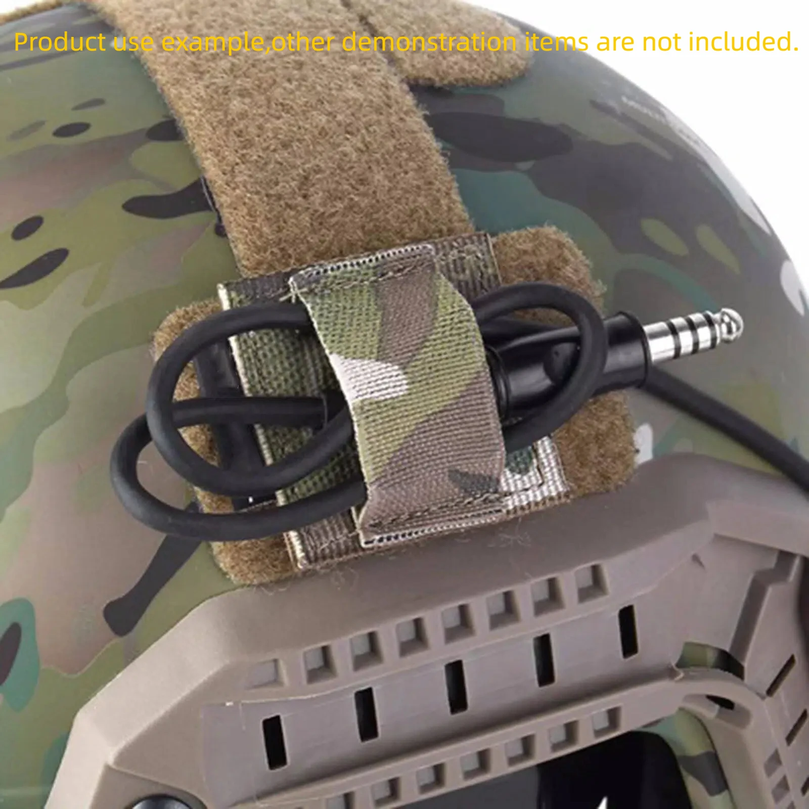 Taktischer Helm-Headset-Kabelhalter, elastischer Kabelorganizer mit Klettverschluss für Outdoor-Jagd – Detail 4