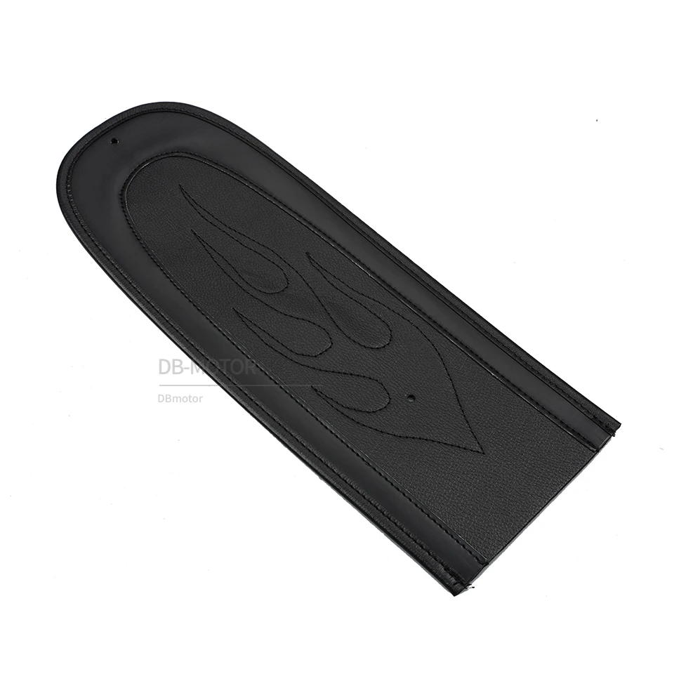 Motorcycle Rear Fender Bib Cover Pad Flame Stitch Leather Fit For Harley Dyna Wide Glide Fat Bob Low Rider 2006-2017