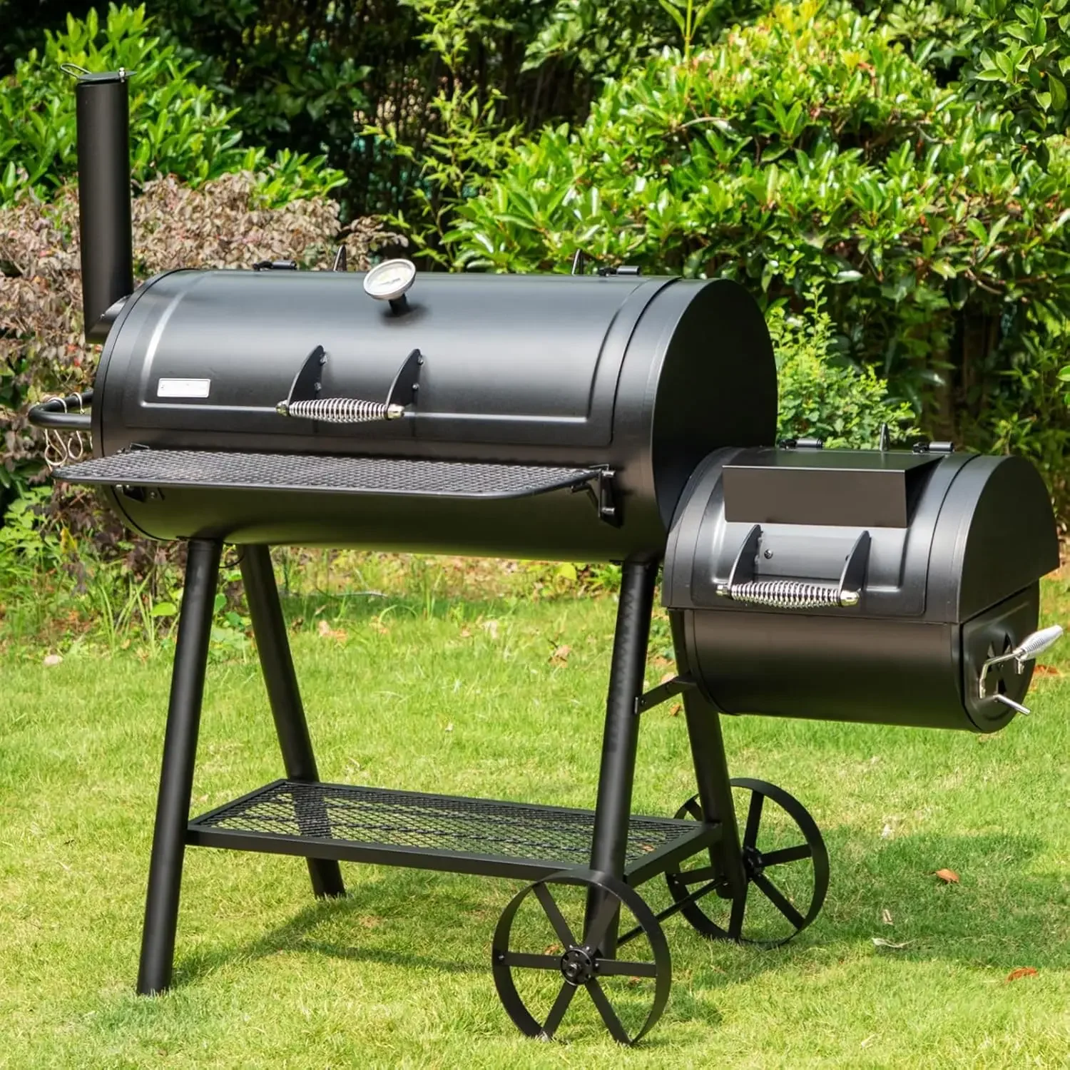 

Heavy-Duty Charcoal Outdoor Smoker Grills, Extra Large Offset Smoker, Charcoal Grill & Smoker Combo for BBQ Patio Cooking