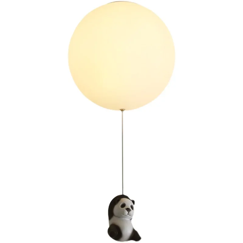 Nordic minimalist creative balloon cartoon panda chandelier children's room study bedroom balloon chandelier