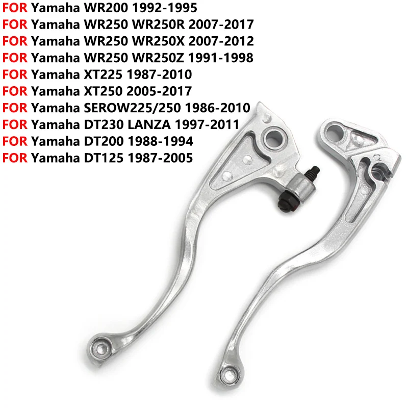 

Handlebar Left &Right Brake Clutch Levers for Yamaha SEROW 225/250 DT125 DT200 DT230 XT250 XT225 WR250 WR 200 250R 250X 250Z