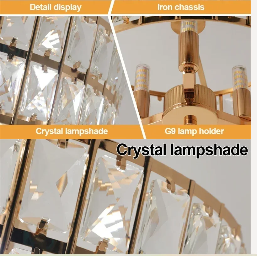 

Minimalist Ceiling Lamp Indoor Corridor crystal Lighting Led Fixtures Chandeliers Dining Room Lustres Luminaire Hanging