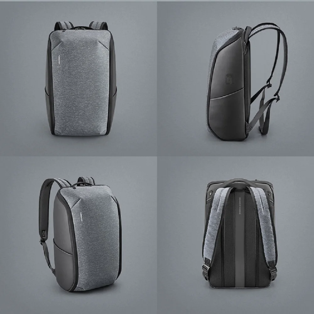 Mochila Kingsons para hombre, compatible con portátil de 15 pulgadas con recarga USB mejorada, Mochila impermeable antirrobo de viaje multifuncional