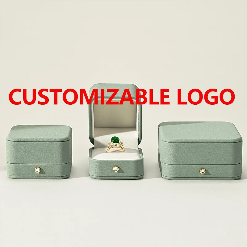 Customizable logo Jewelry Box With Logo Jewelry Gift Packaging Boxes Earring Necklace Bracelet Ring Boxes