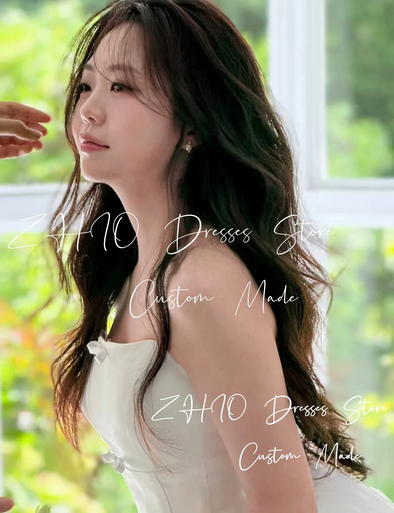 ZHIO Princess White Wedding Dress Strapless Bow Satin Fluffy Tulle Korea Photo Shoot Bridal Reception Gown Cutsom 웨딩드레스