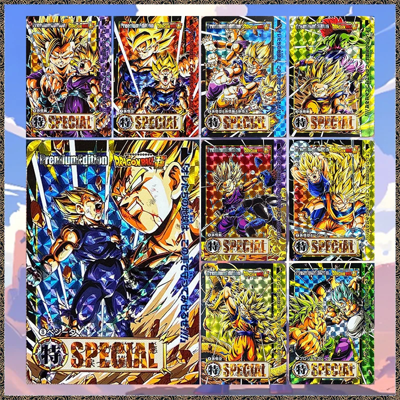 Anime Dragon Ball DIY ACG Broli Bejita Yonsei Son Goku Son Gohan Son Goten Battle Game Collectible Cards Birthday Toy Gift