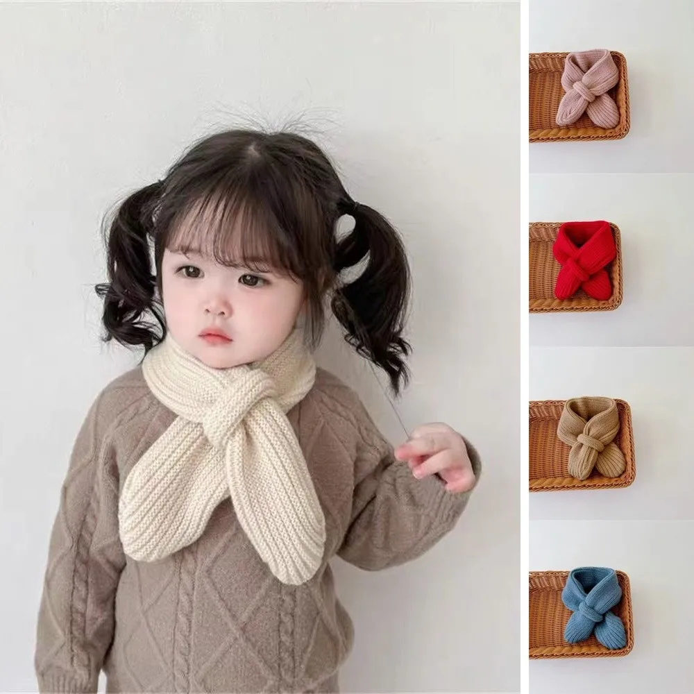 

Новый ветрозащитный теплый вязаный шарф с карманами, однотонный вязаный милый вязаный шарф с искусственным воротником