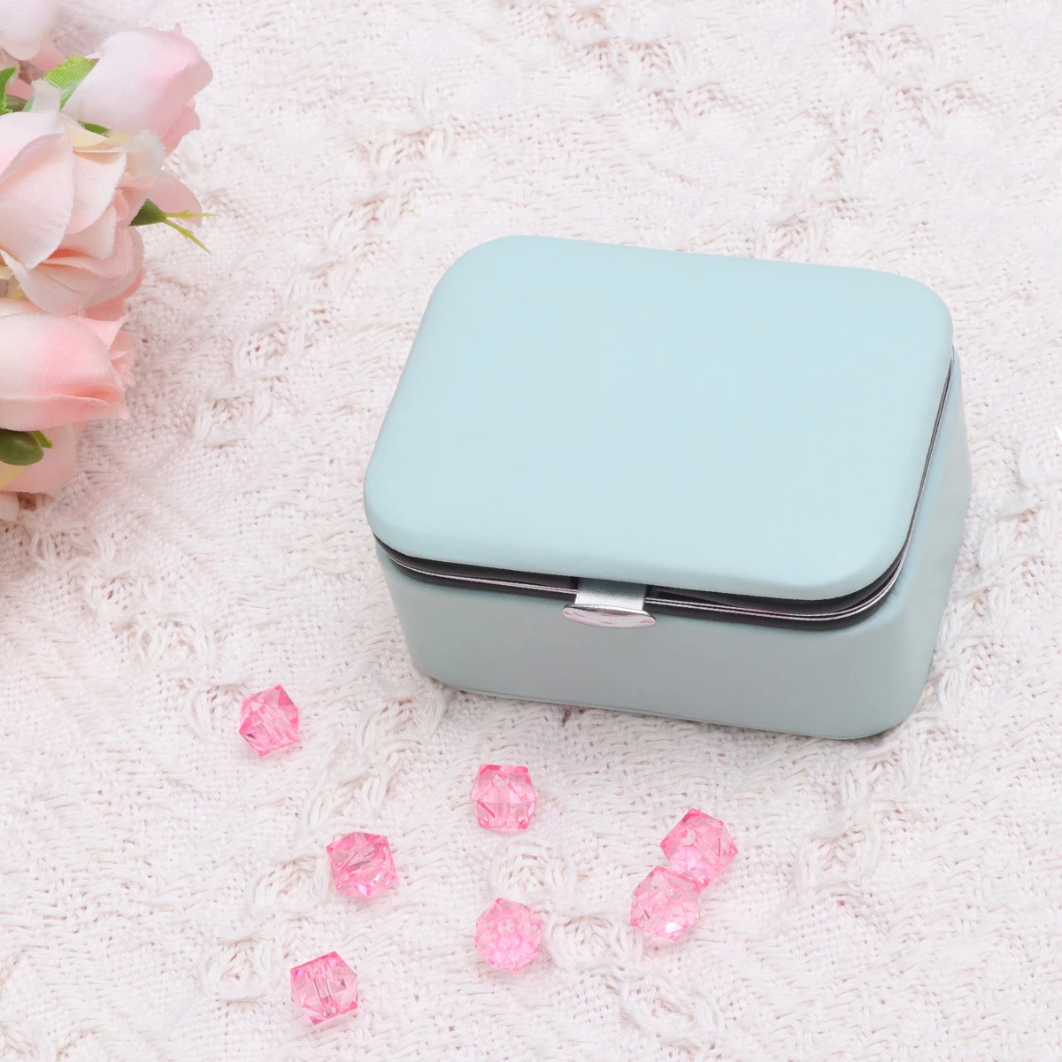 

Fashion Jewelry Box Portable Storage Container Mini Size Travel Case for Women to Organize Earrings Necklace Jewelry Packaging
