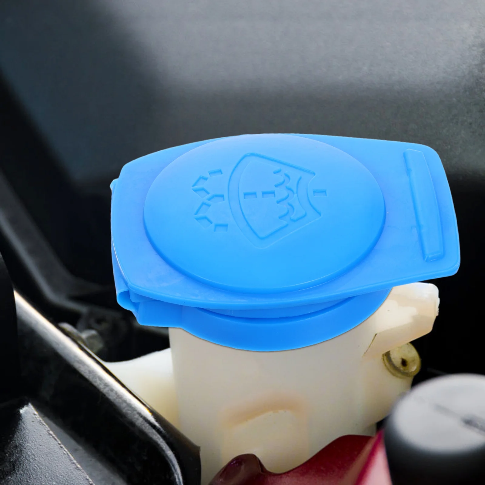 

2pcs Blue Windshield Washer Fluid Reservoir Cap Durable Plastic Easy Install Removable Design Replacement For Car Window