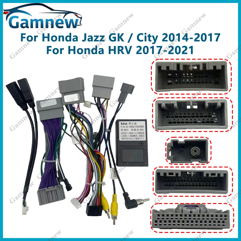 

Автомобильный 16-контактный адаптер жгута проводов Android Canbus Box декодер для Honda Jazz GK/Mity 2014-2017 HRV 2017-2021