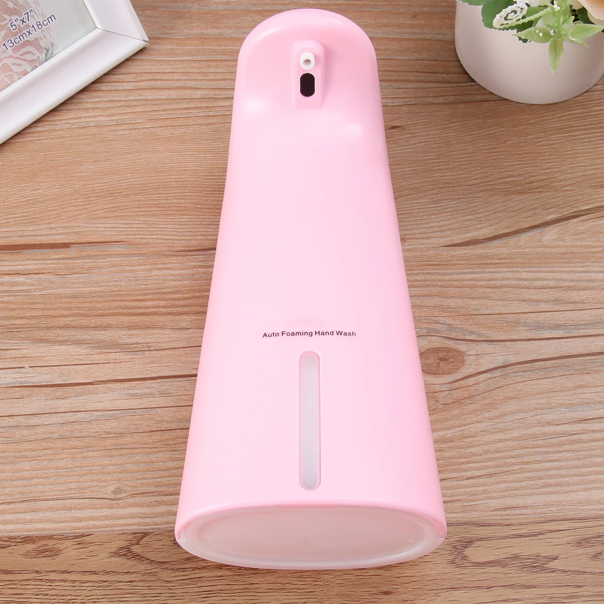 

1pc Touchless Soap Dispenser Auto Sensor Liquid Soap Dispenser For Home Use Pink Abs Waterproof Protection