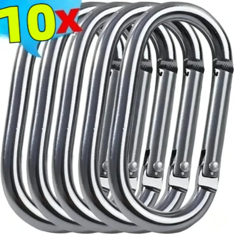 5/10pcs Outdoor Carabiner Keychain Shaped Carabiner Oval Carabiners Toy Earphone Kettle Camping Hooks Connecting Accessories