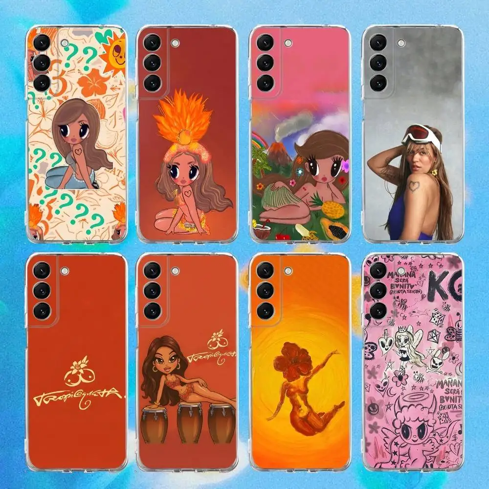 

Tropicoqueta Karol G Phone Case Silicone For Samsung S25,S23,21,22,20 Ultra,S20 FE lite,S10,9,PIus Note20ultra Cover Clear