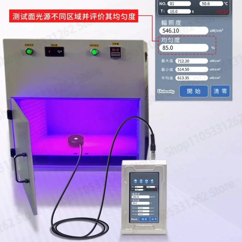 UV Light Meter LED Sterilization Lamp Power Meter High Precision UV Energy Irradiance