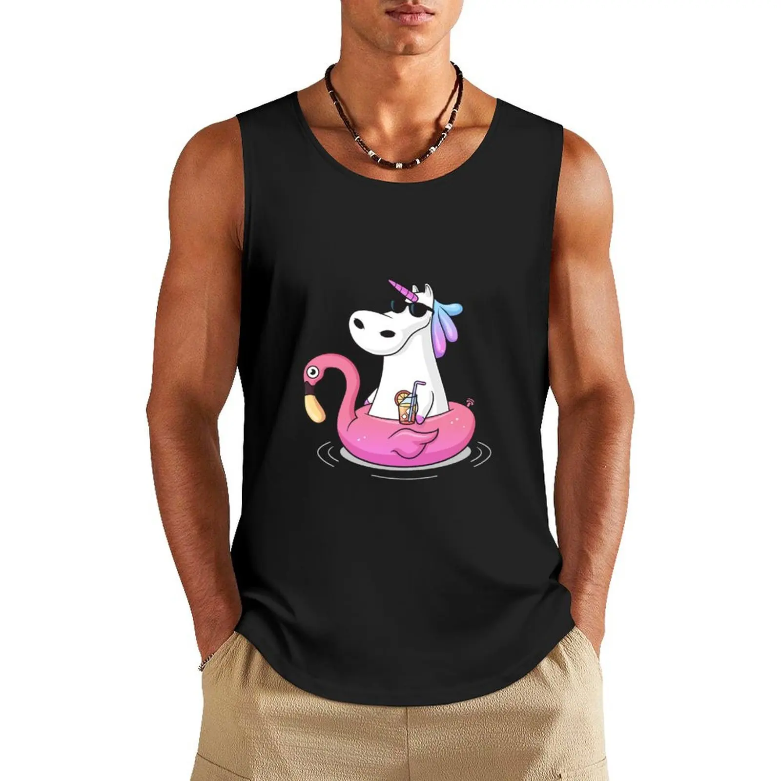 

Pool Party Unicorn Tank Top sports t-shirts for men sports suits summer Men's tops