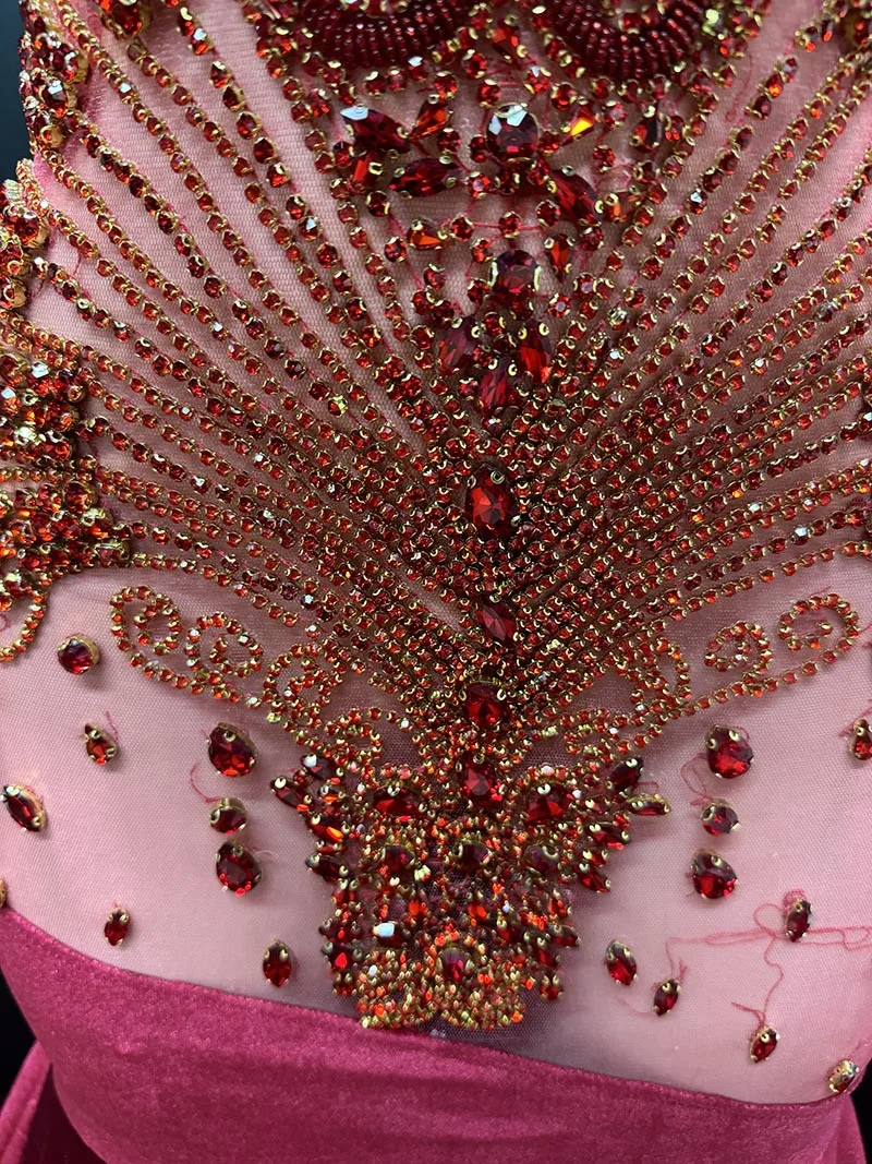 Long Perspective Fishtail Wedding Dress Trailing Tail Slim Fit Elegant Host Party Dinner Photography Dresses Woman Wedding Guest