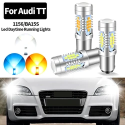 2pcs Canbus No Error LED Daytime Running Light DRL Bulb Lamp P21W BA15S 1156 For Audi TT 8J 2006 2008 2009 2010 2011