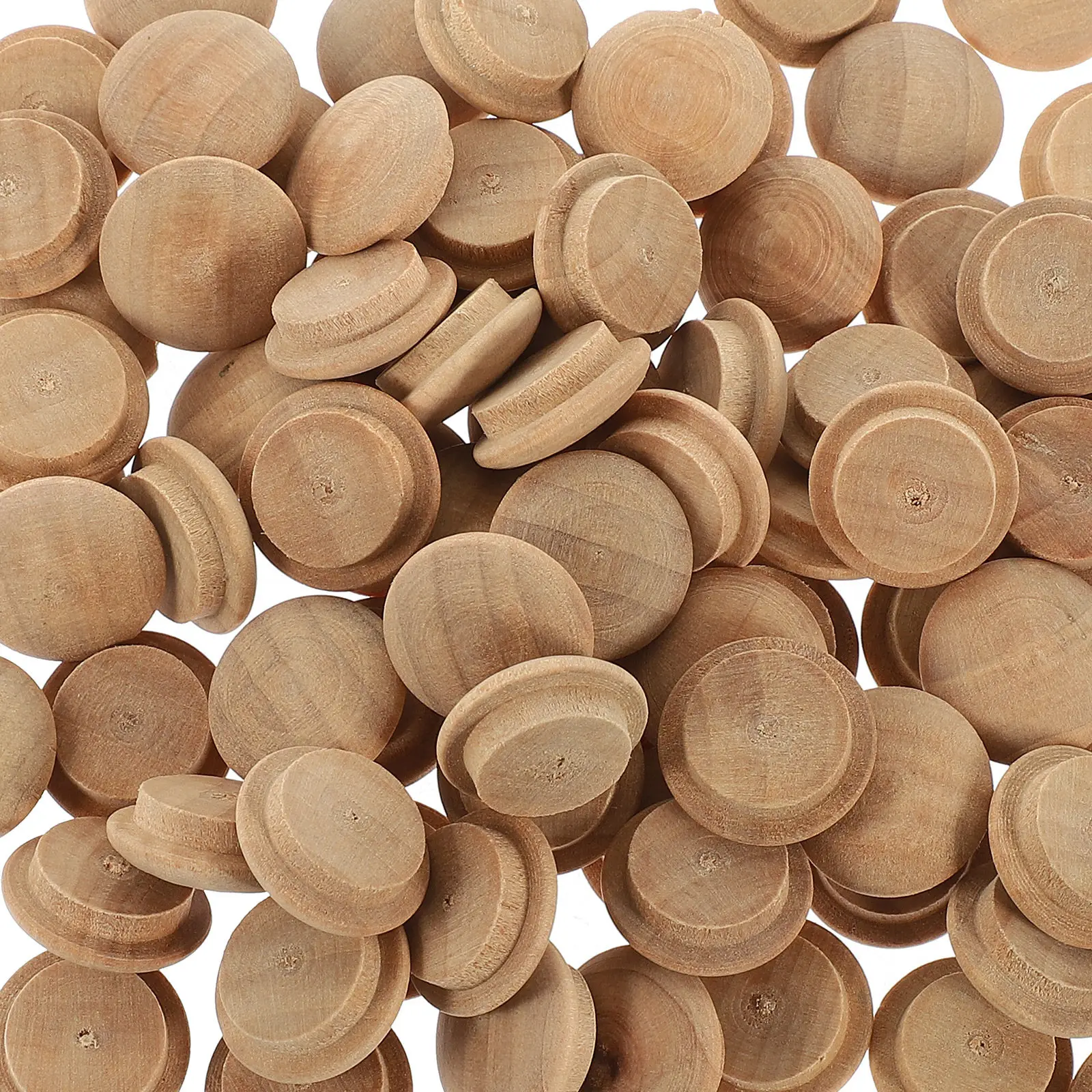

100Pcs Wooden Stair Hole Plugs Cover Caps Lightweight Furniture Button Plug Staircase Accessories Furniture Hole Plugs