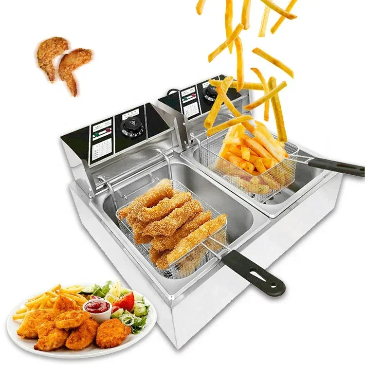 

Commercial Counter Top Automatic French Frying Machine /Temperature Control Deep Fryer /Electric French Fries Frye