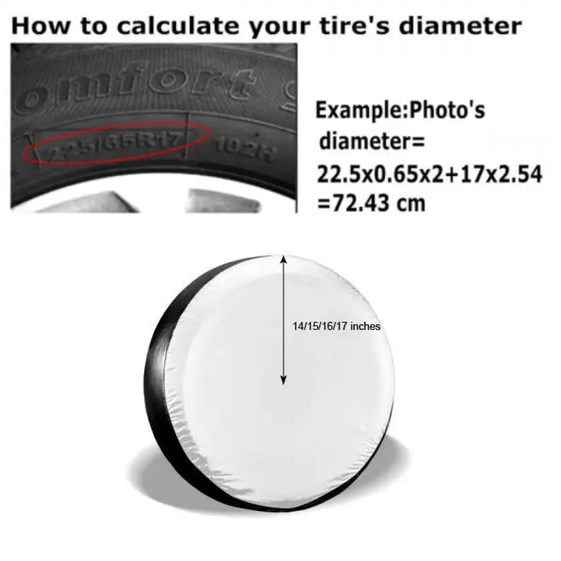 Premium Yin Yang Car Tire Cover For All Car Day And Night Protector Boho Car Accessories + Backup Camera Hole