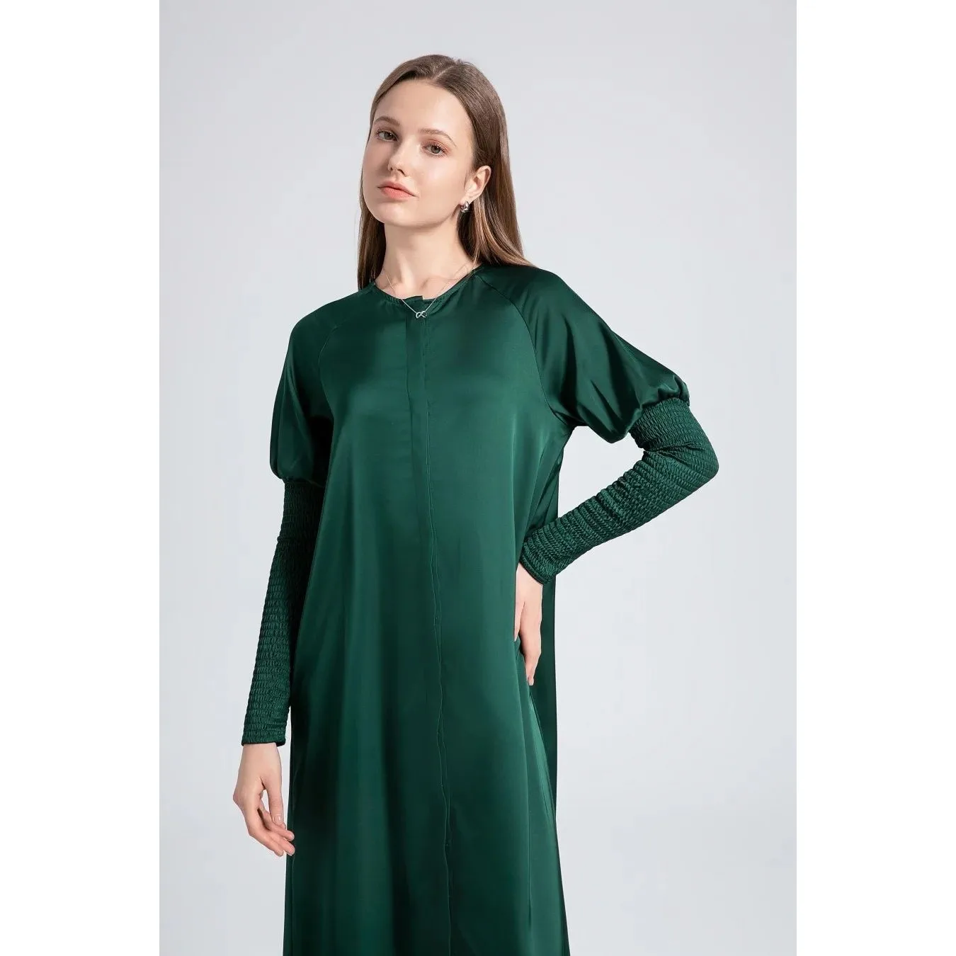 Abito da Donna in Raso con Bottoni 2024, Design Elegante e Alla Moda, Vestito Universale per Tutte le Stagioni