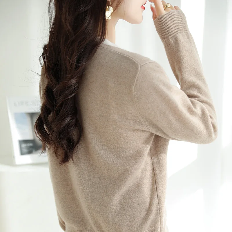 Retro Retro Patchwork ถักเสื้อกันหนาวฤดูใบไม้ร่วงและฤดูหนาวใหม่ผู้หญิงถักเสื้อ V คอเสื้อสเวตเตอร์ถักปลอม 2 ชิ้น