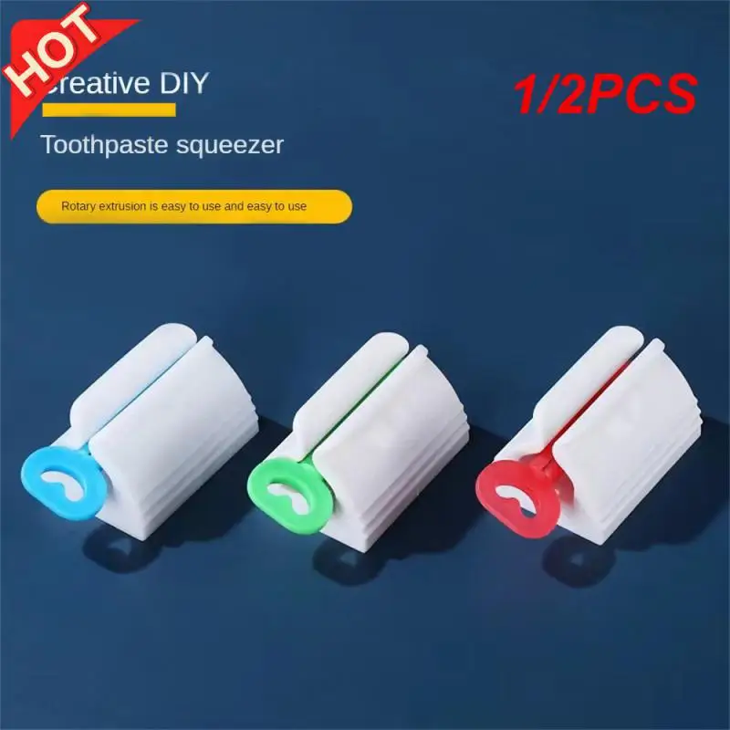 1/2PCS Lazy Artifact Odorless Toothpaste Holder Bathroom Environmental Friendly Kitchen Reuse Toothpaste Dispenser Non-toxic