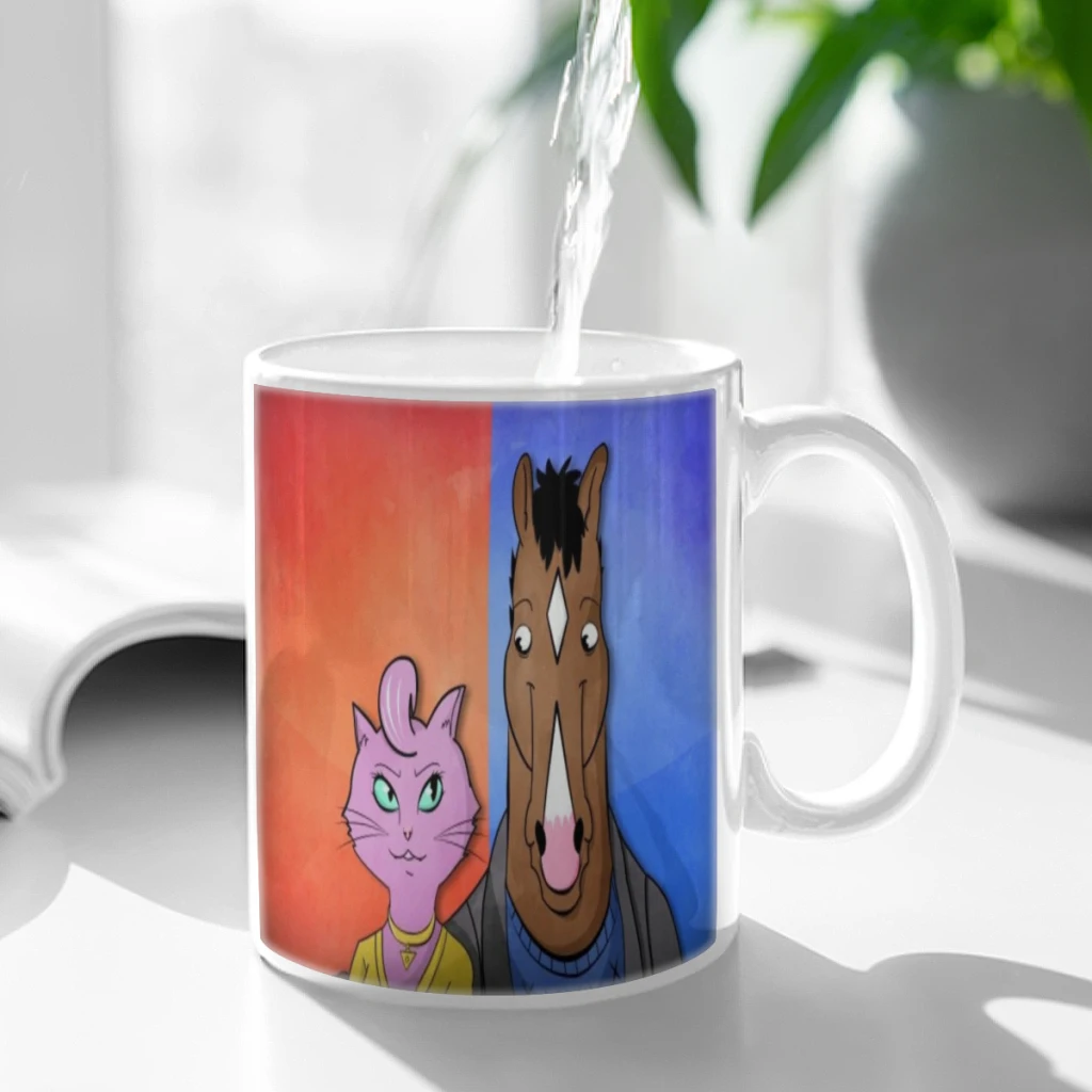 Anime B-BoJack H-Horsemans Free shipping Ceramic Cup Coffee Oatmeal Breakfast Cup Creative Personality Mug