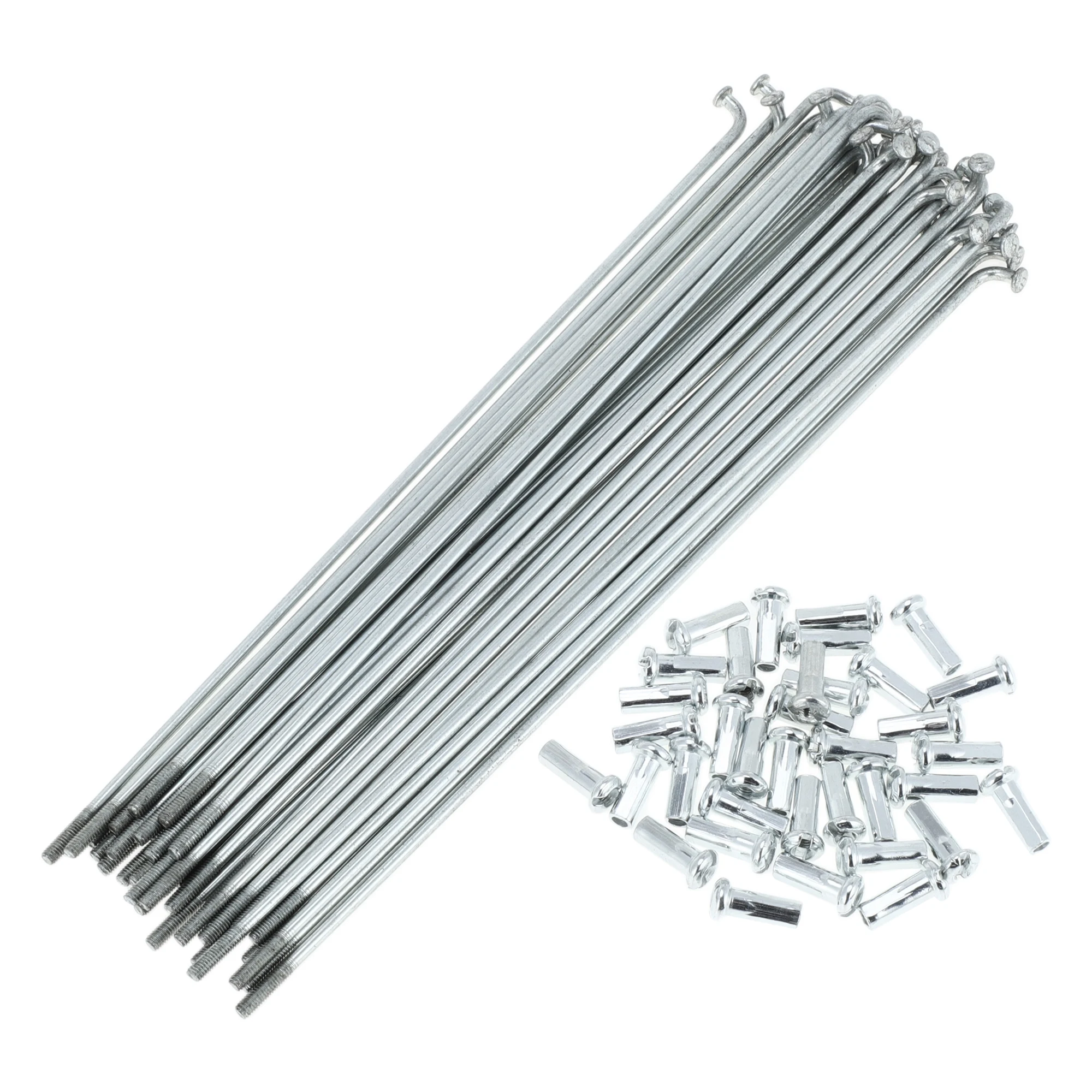 X Autohaux Fahrradspeichen Fahrrad-Radspeichen Silberfarbene Nippel 1 Set 13G 173mm-265mm Länge Verzinkte Fahrradspeichen-Nippel – Detail 7