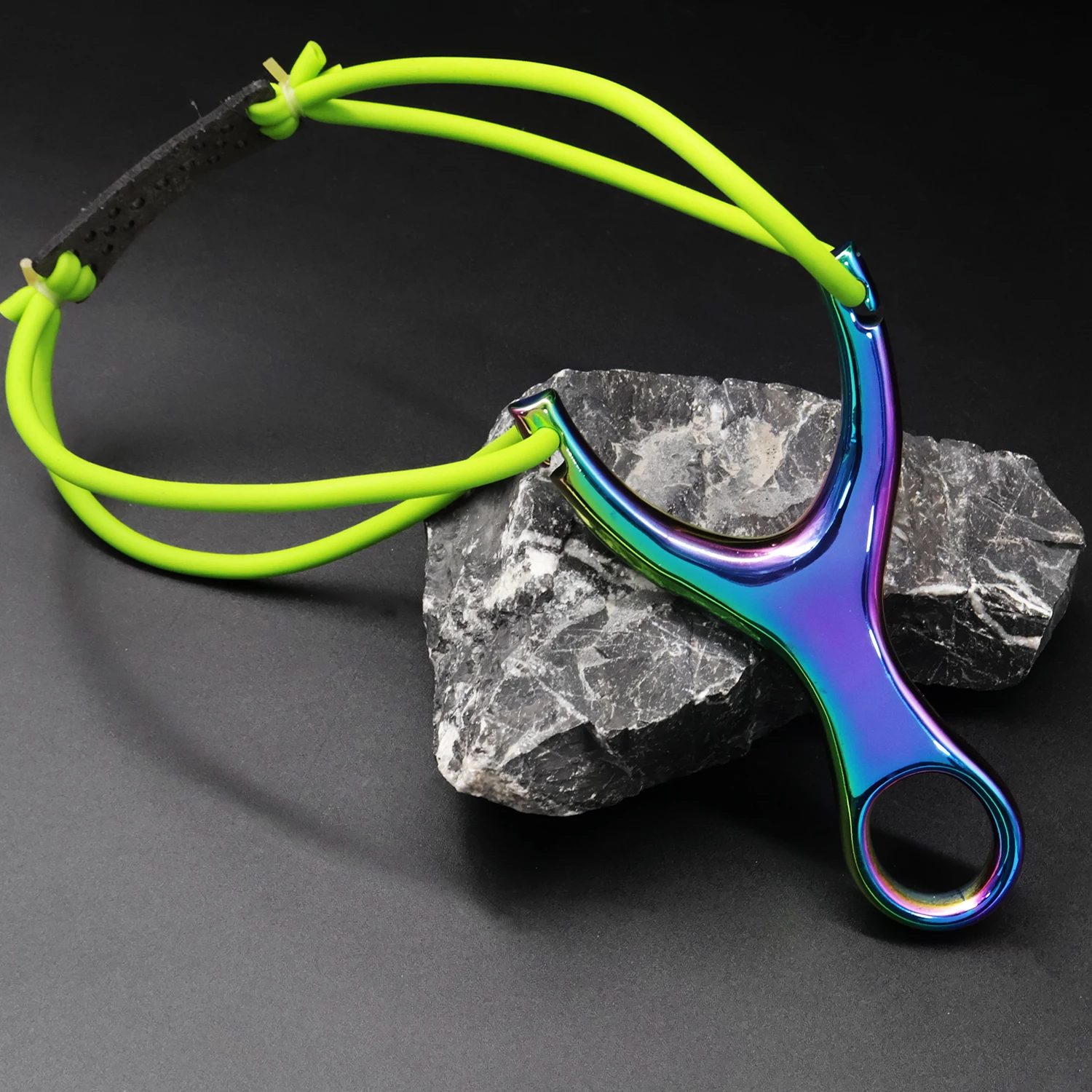 

Stainless Steel Colorful Blued Recurve Slingshot Custom High Quality Full Metal Slingshot Professional Shooting