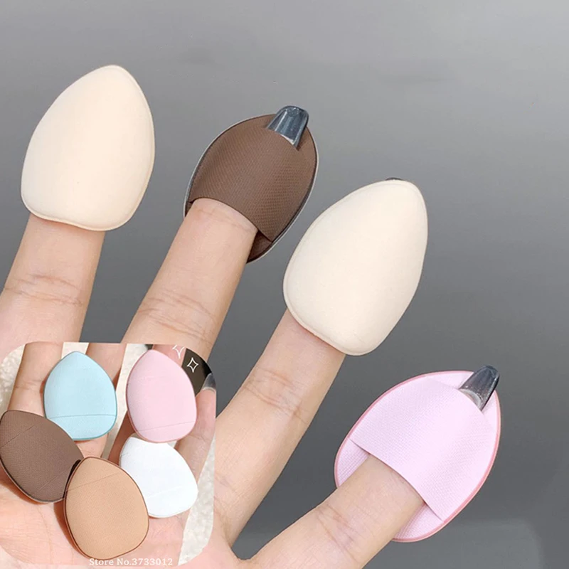 10Pcs Mini Size Cosmetic Puff Finger Shape Thumb Air Sponge Concealer Highlighter Blender Undereye per strumenti di trucco