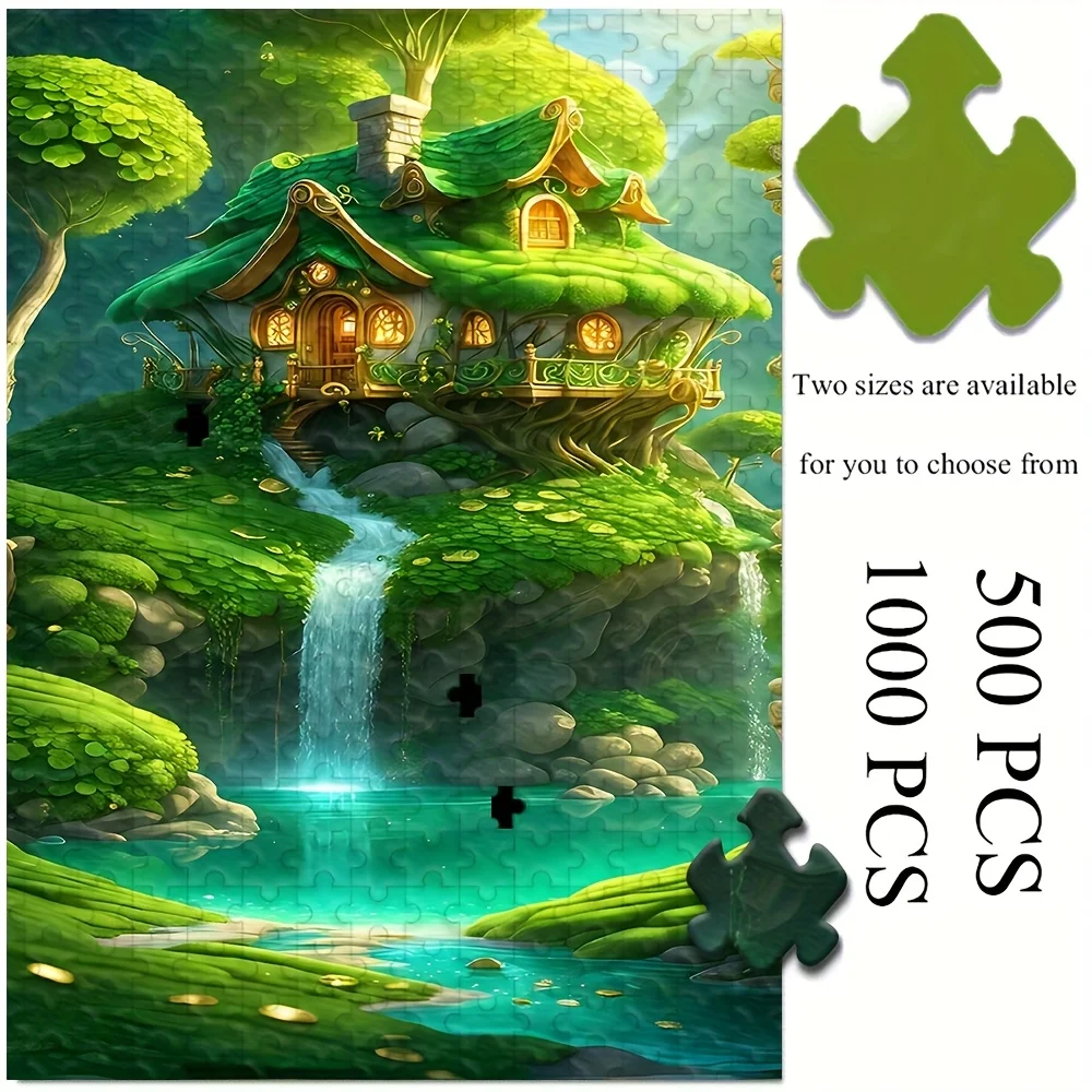 Quebra-cabeça adulto de 500/1000 unidades |   Jogo familiar divertido de alta qualidade e alívio do estresse, ideal para aniversários, Natal, Halloween e presente