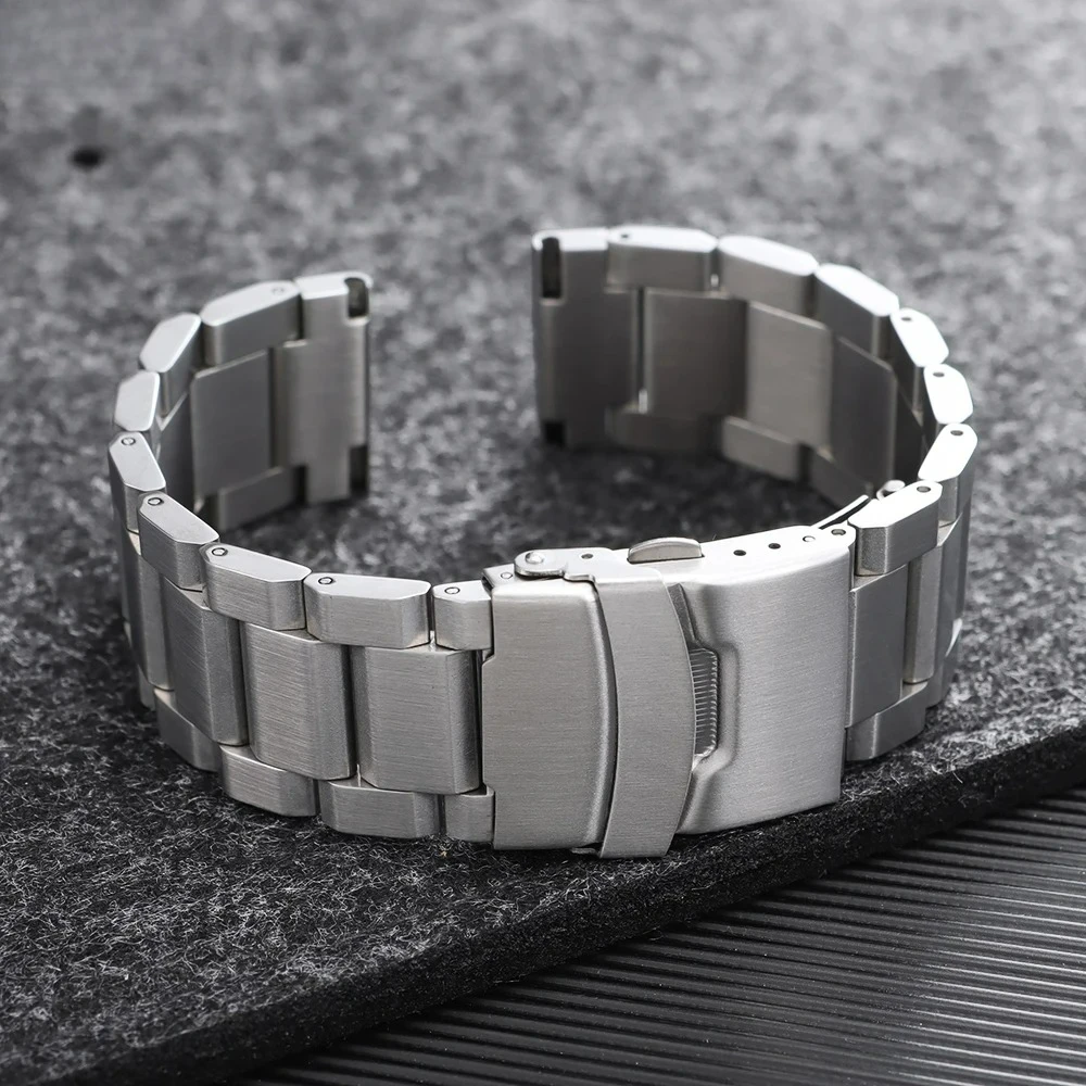 Silver Black Bracelet for Seiko Luxury Solid Stainless Steel Watch Band 18mm 19mm 20mm 21mm 22mm 24mm Belt Men Watch Accessories