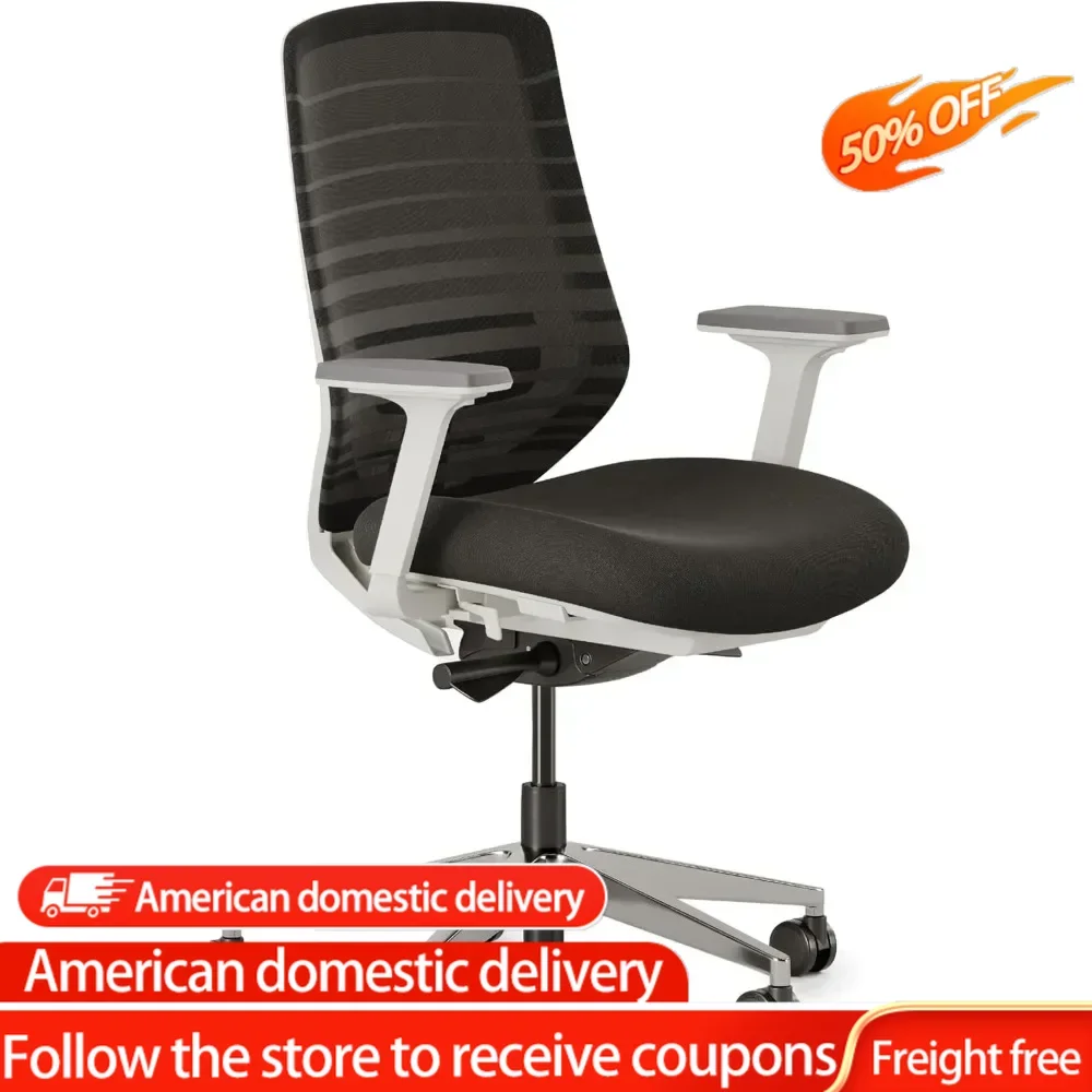 

Ergonomic Chair Breathable Mesh Backrest, and Smooth Wheels - Experience Optimal Comfort and Support - Black