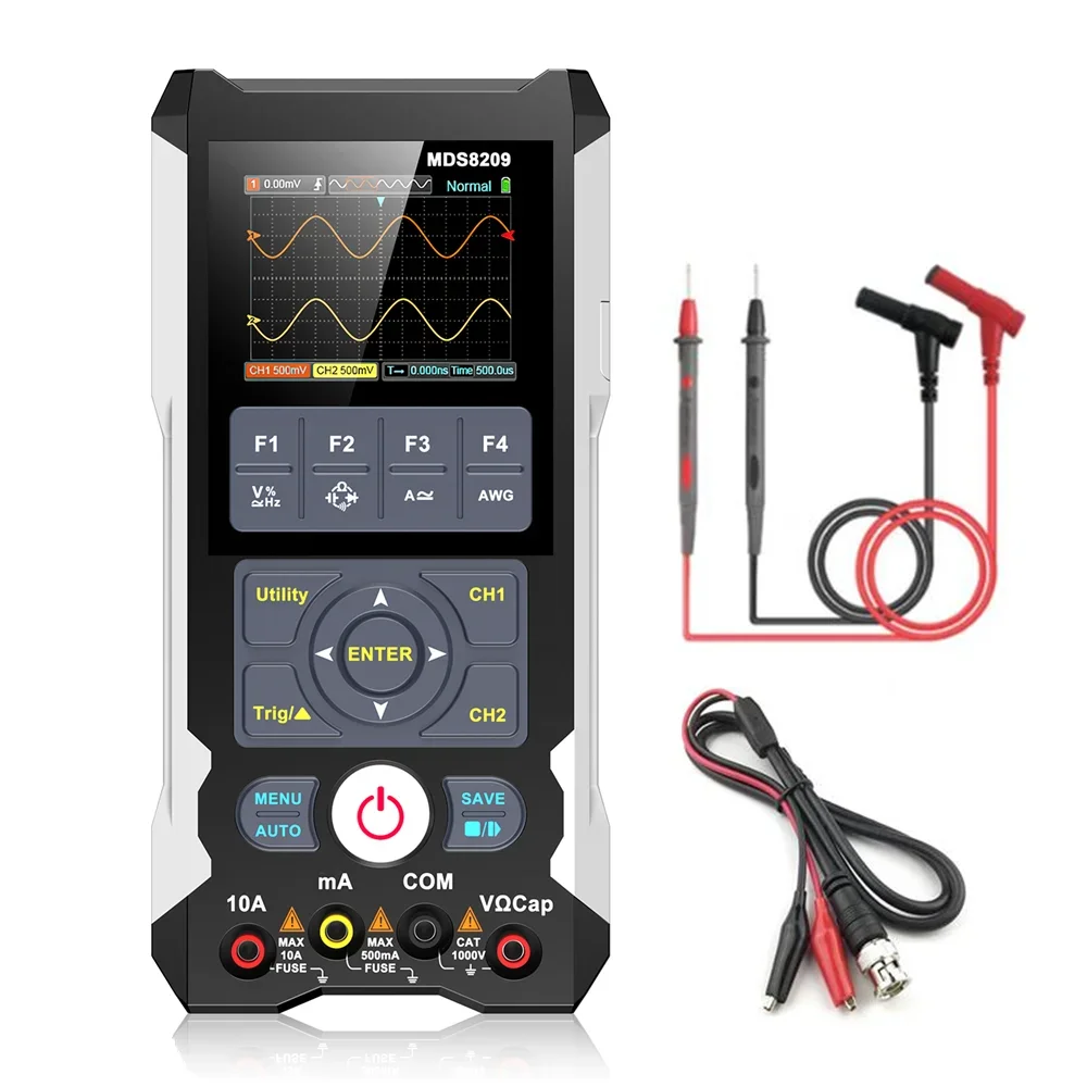 3 in 1 Digital Oscilloscope Multimeter Signal Generator 80Mhz Bandwidth 250MSa/s Sampling Rate Dual Channel Multifunction Tester