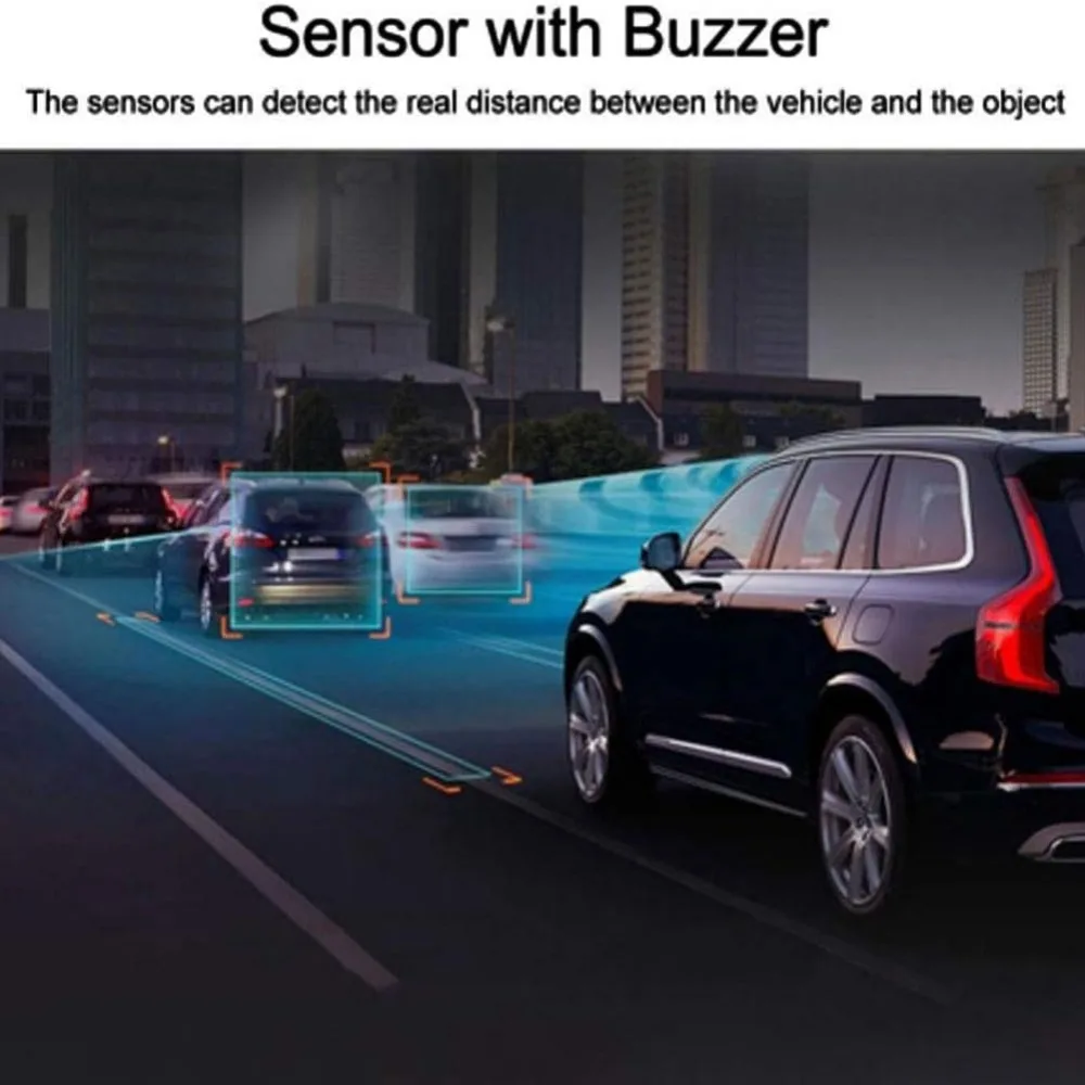 Digital LED Display Parking Sensors 8 Sensors System Automatic Detection Reverse System Alarm Buzzer Universal Fit