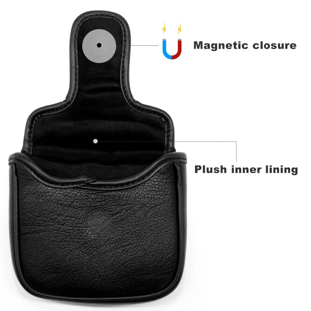 2023 Golf Club Head Covers for Putter PU Leather Square Mallet Putter Headcover with Magnetic