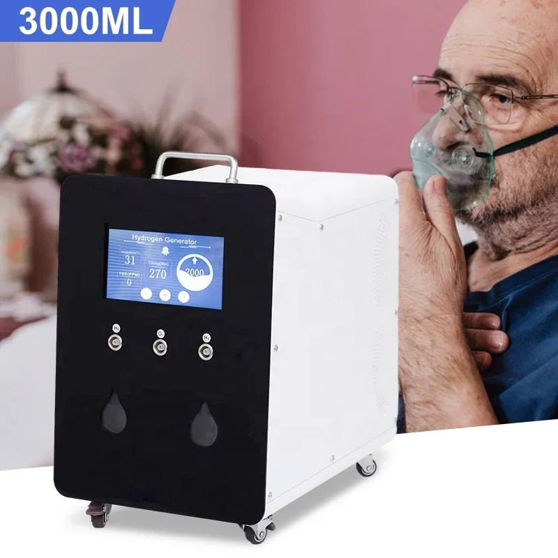 Home H2 Hydrogen Generator Generador De Hidrogeno Hydrogen Oxy gen Machine 3000ml Hho Hydrogen Inhalation Machine