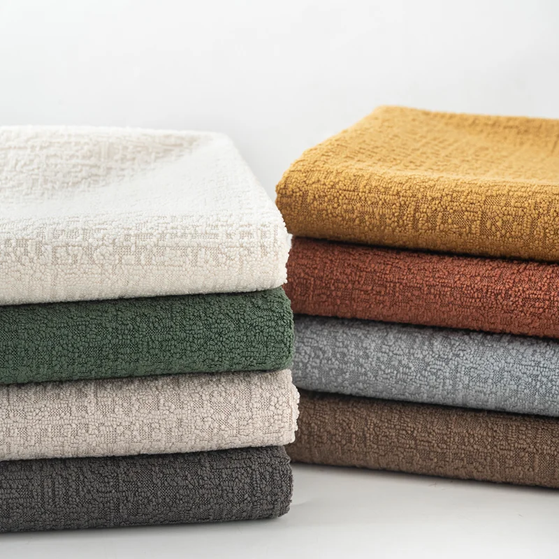 

Snow Linen Fabric Thicken Skin Friendly Fleece Linen Chenille Cotton Linen Solid Color Coarse Fabric DIY Sofa Pillow Cover Cloth