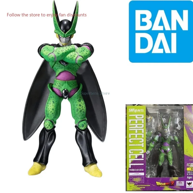 

In Stock Original Bandai S.H.Figuarts SHF Cell Premium Color Edition Dragon Ball Z Collectionanime Action Figure Children Toys