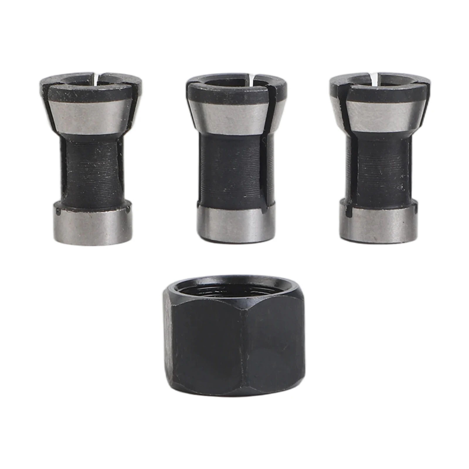 3 uds/4 Uds M17 6/6,35/8mm adaptador de mandril con tuerca M17 * 1mm para máquina de grabado enrutador de madera herramientas adaptadoras de mandril de mandril