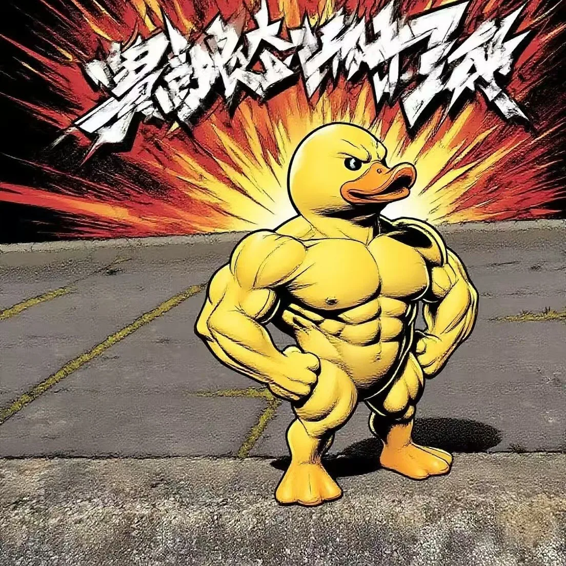 10/1PCS Big Muscle Duck Statue Funny 3D Printed Desktop Decoration Unique PLA Material Gift Idea Creative Office Home Ornament view 4