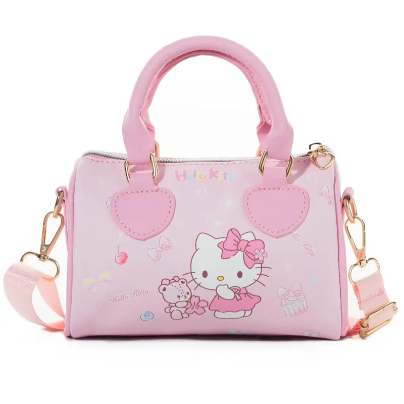 Nowy Sanrio Hello Kitty butla torebka Anime kreskówka Kuromi melodia Cinnamoroll PU skórzany portfel dla dziewczynek torba na ramię Crossbody