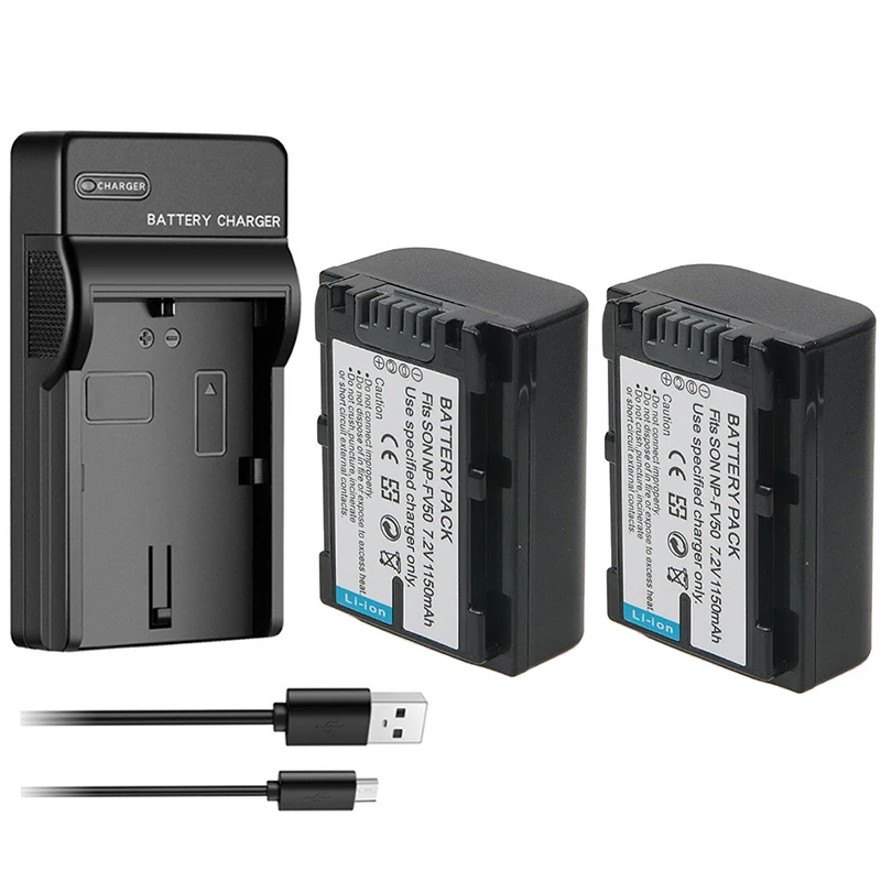 

1150mAh NP-FV50 NPFV50 Li-ion Camera Battery+Charger for Sony HDR-CX150E CX170 CX550V XR150 XR350 XR550 TG1 TG5V UX5 UX7 HC3 HC7