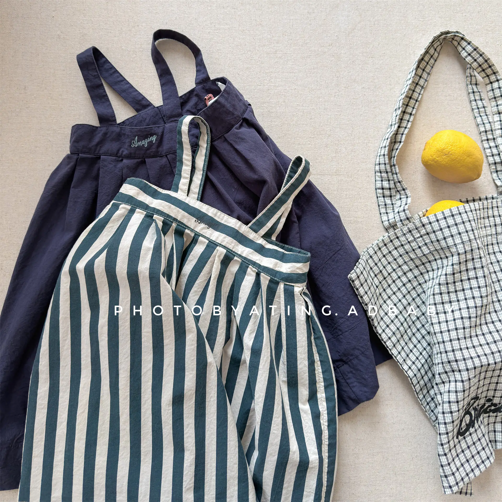 2026 Summer New Girls Sleeveless Sling Dress Children Casual Strap Dress Cute Baby Girl Striped Dress Cotton Kids Clothes