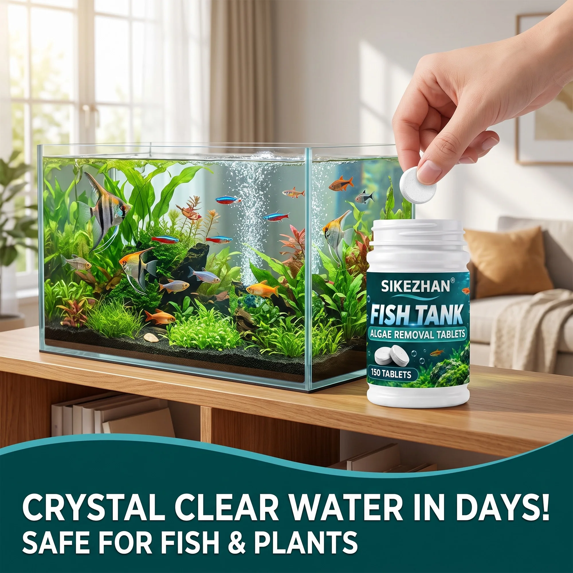 150 tabletas para eliminar alg - Aquarium Plant Vitamins reseña y precio
