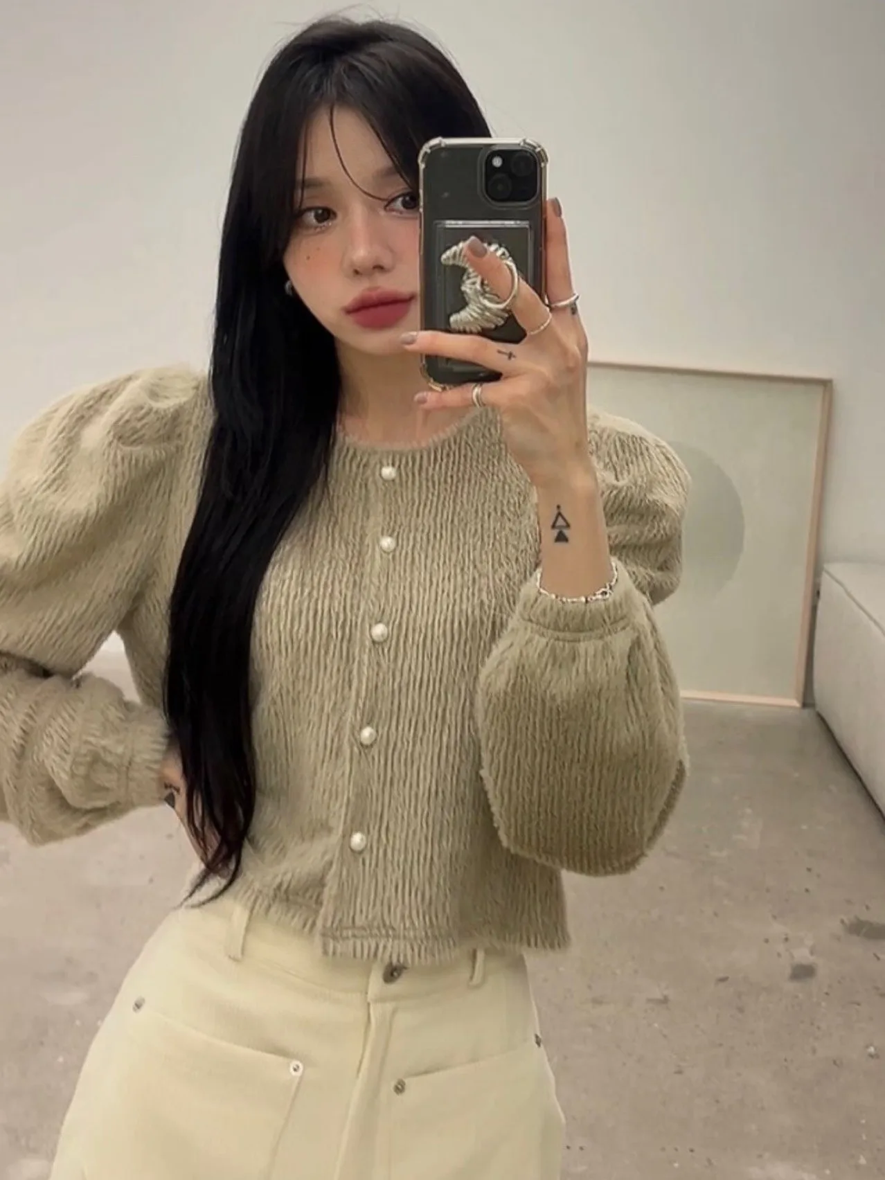 

Стильный винтажный свитер на раннюю осень, модная корейская женская верхняя одежда, мягкий, средней толщины