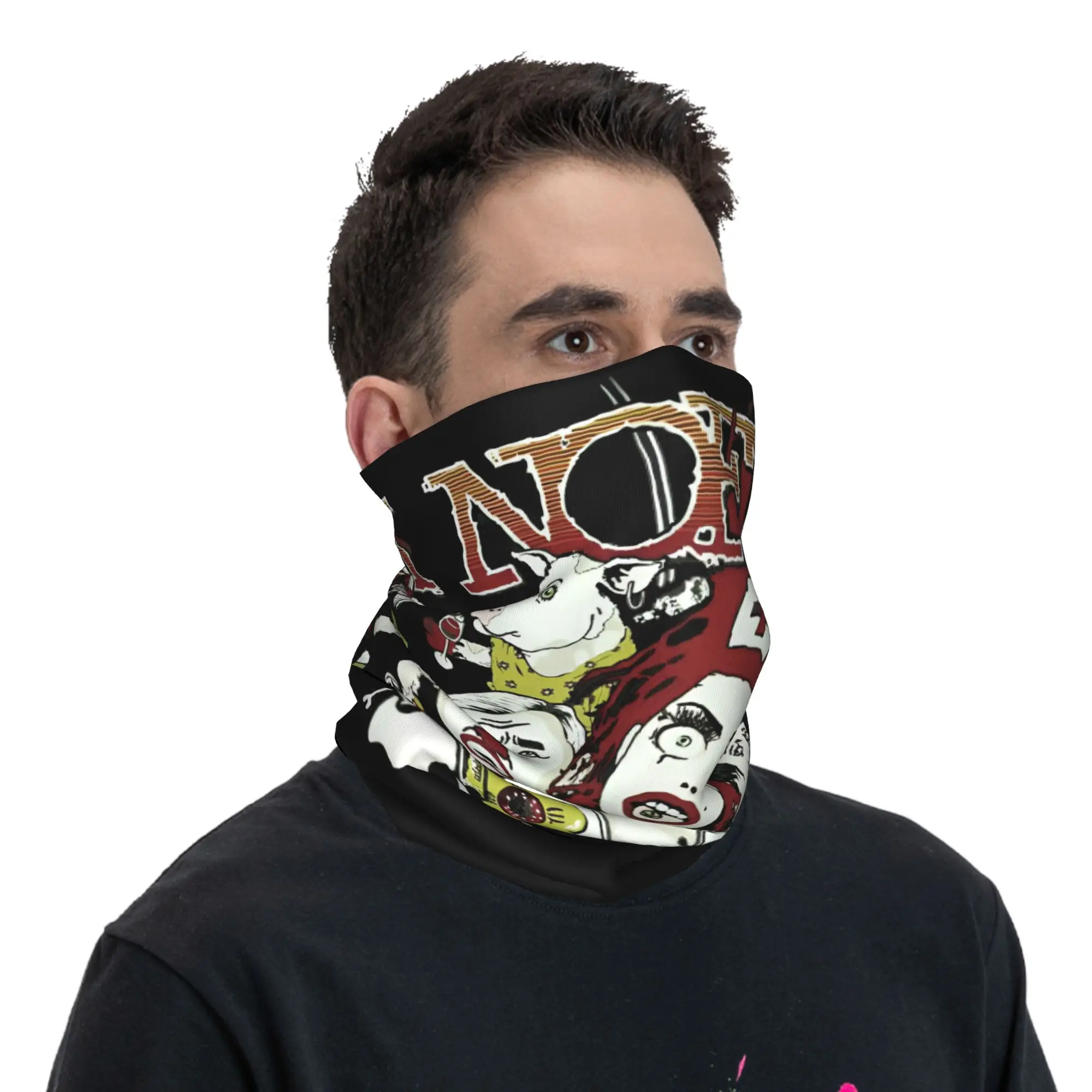 مخصص N-Nofxes خمر روك الشرير الرقبة الجراب الرجال النساء الأشعة فوق البنفسجية الوجه درع الشتاء باندانا وشاح للتزلج #5