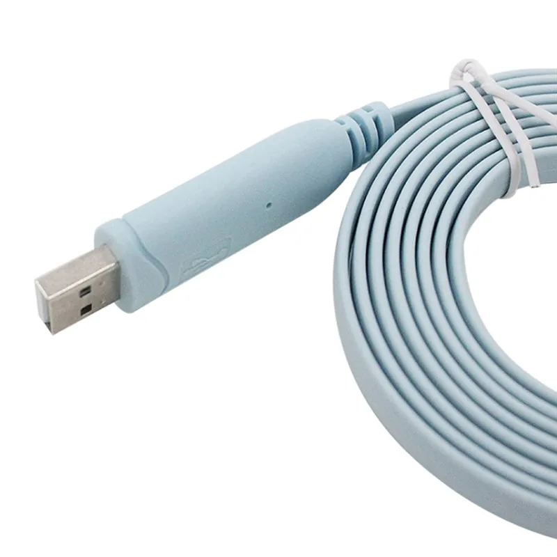 1Pc New 1.8M USB To RJ45 USB To RS232 Serial To RJ45 CAT5 Console Adapter Cable Cord For Cisco Routers